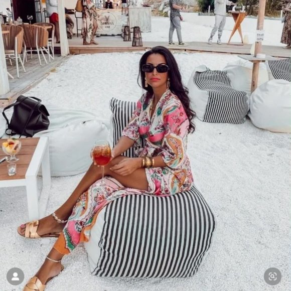 ZARA PRINTED WRAP DRESS - Picture 4 of 6